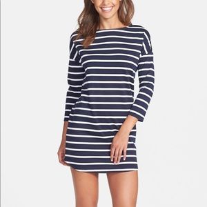 Navy BB Dakota Philipa Stripe Ponte Shift Dress